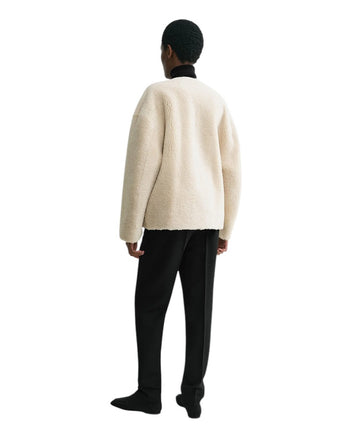 Toteme Teddy Shearling Clasp Jacket Off-white