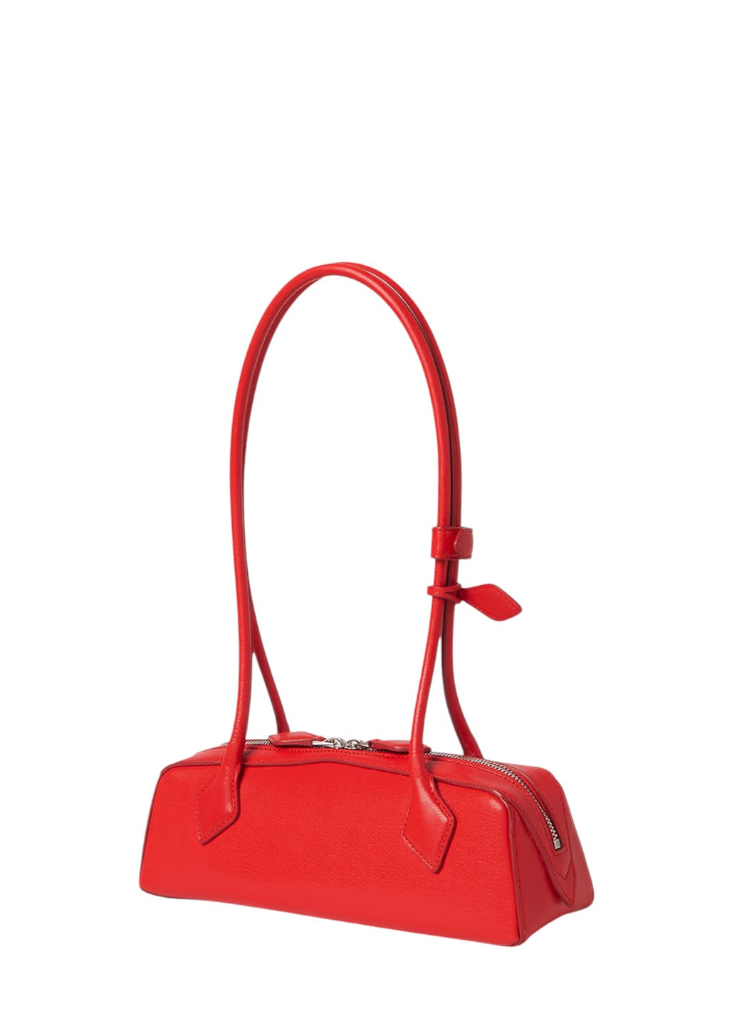 ALAIA Le Teckel Shoulder Bag In Shiny Goatskin Red
