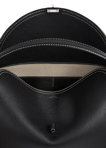 Toteme T-Lock Top Handle Grain Leather Black