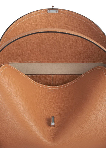 Toteme T-Lock Top Handle Grain Leather Tan