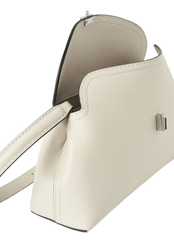 Toteme T-Lock Clutch Grain Leather Milk