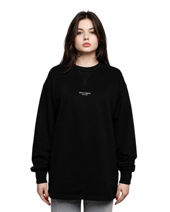 Acne Studios Reverse Fin Stamp Logo Sweatshirt Black