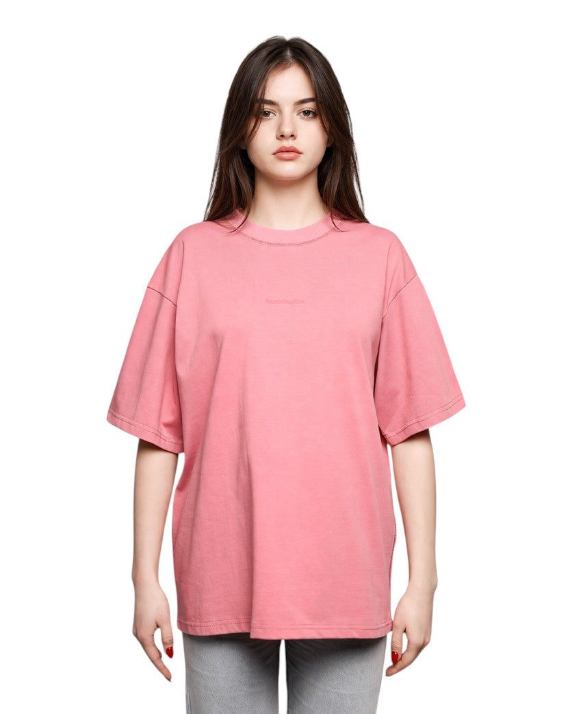 Acne Studios Logo cotton jersey T-shirt Pink