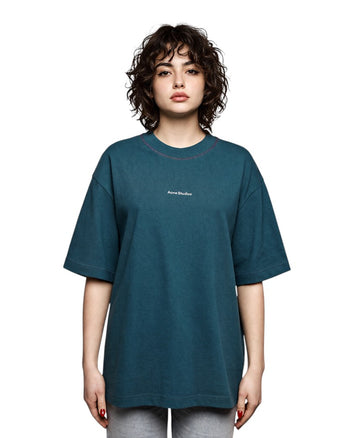 Acne Studios Logo cotton jersey T-shirt Deep Petrol