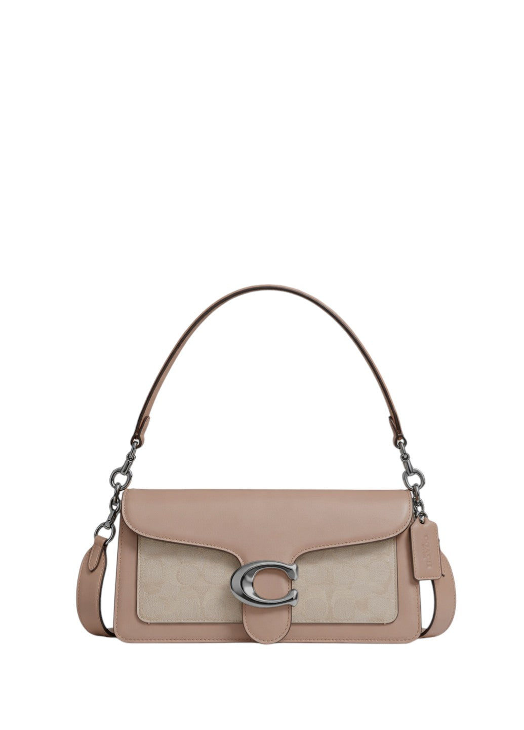 Coach Tabby Shoulder Bag 26 With Signature Canvas Sand Taupe