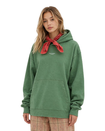 Acne Studios Franklin Reverse Logo Hoody Green