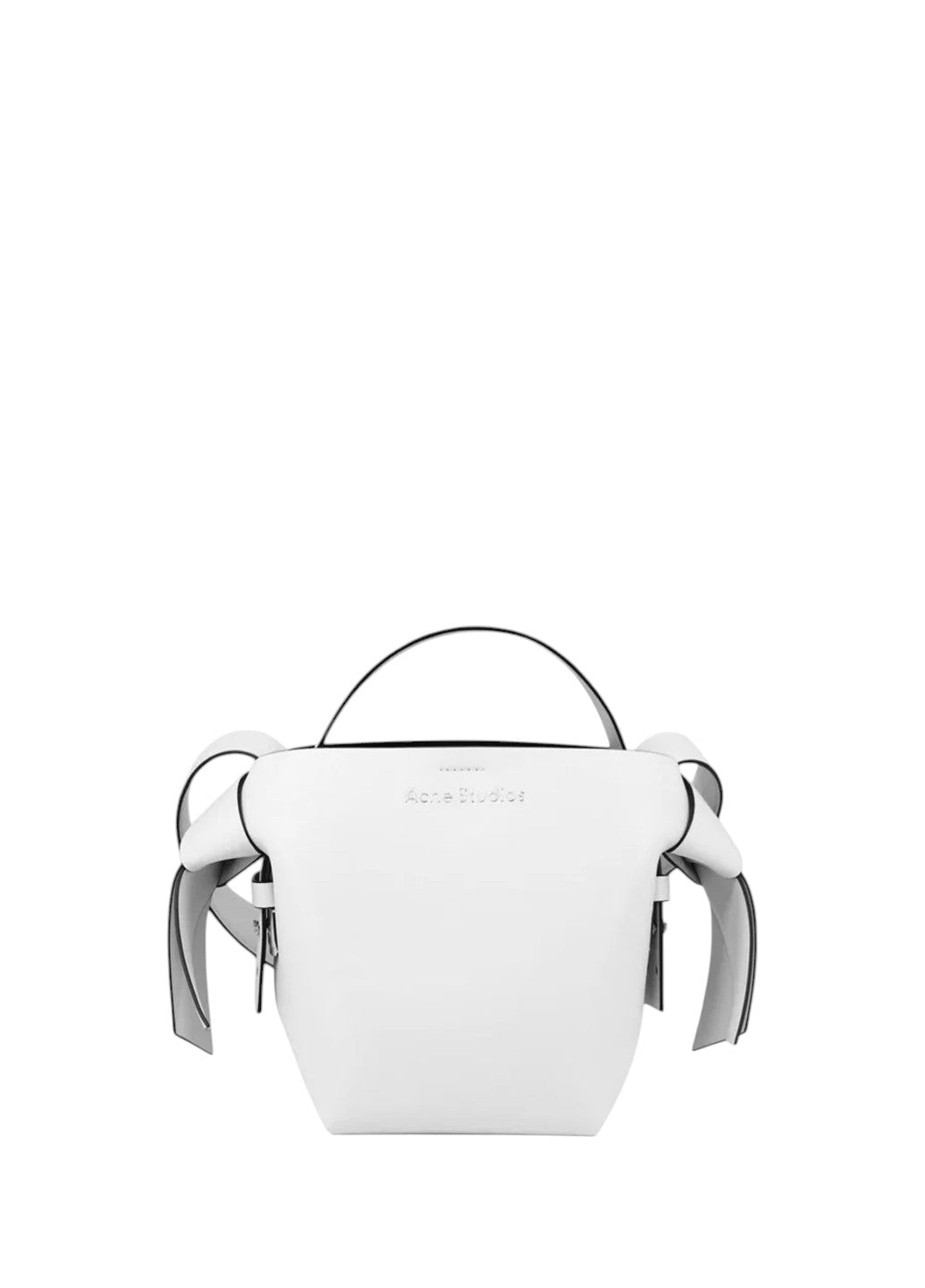 Acne Studios Musubi Small leather shoulder bag White