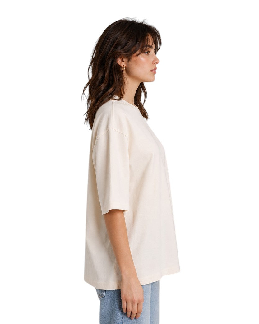 AMI Paris Exclusive Ami De Coeur T-Shirt Beige Black Heart