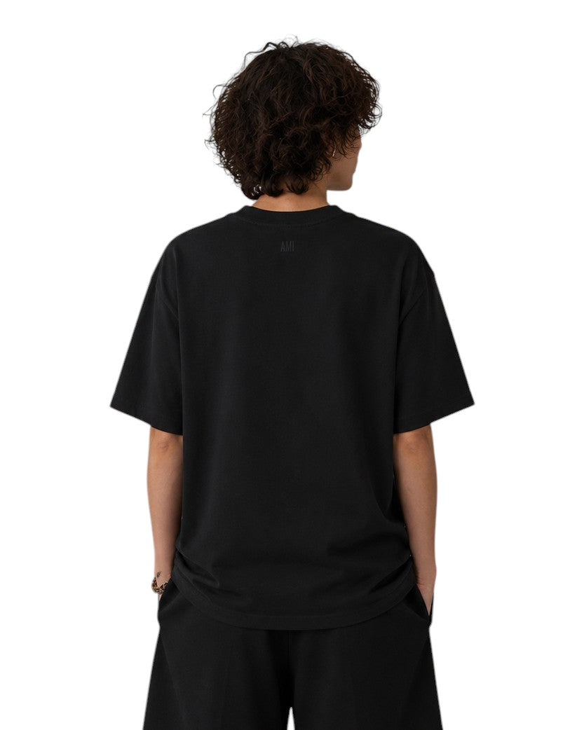AMI Paris Ami De Coeur Embossed Heart T-Shirt Black