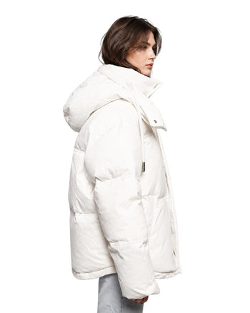 AMI Paris Ami de Coeur-Patch Padded Jacket White