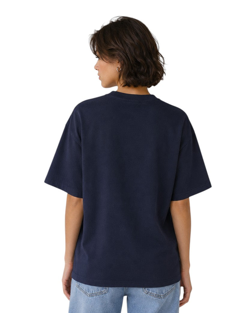 AMI Paris Ami De Coeur Tonal Small Heart T-Shirt Navy Blue