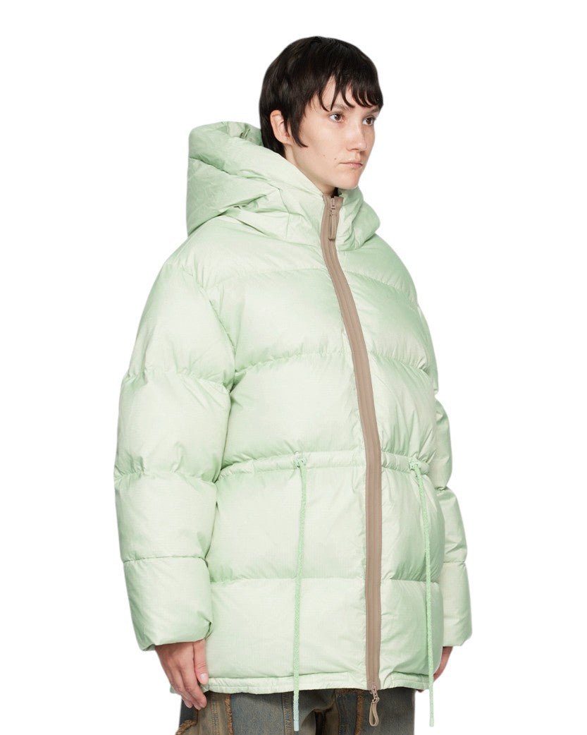 Acne Studios Hooded puffer coat Spearmint green