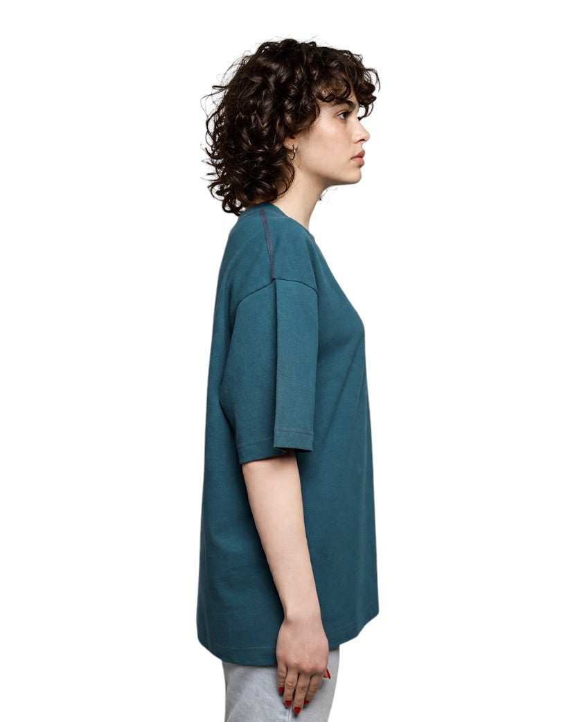 Acne Studios Logo cotton jersey T-shirt Deep Petrol