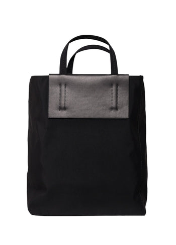 Acne Studios Baker Out medium canvas and printed leather tote Black
