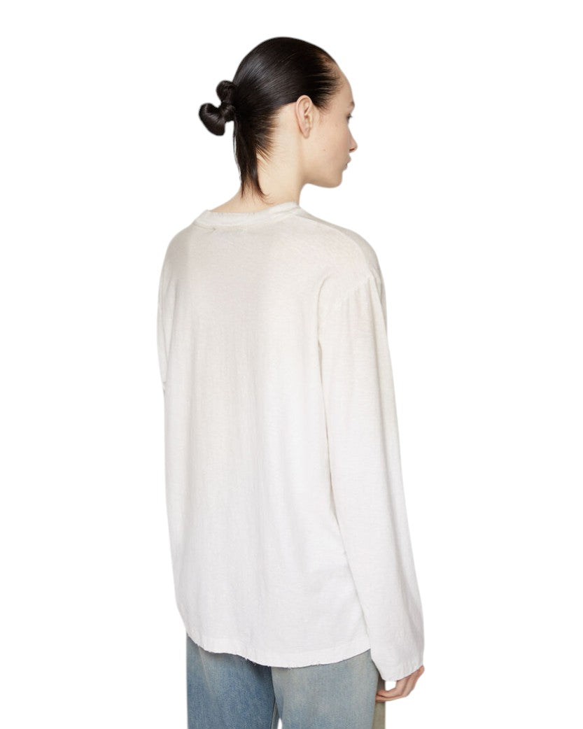 Acne Studios Stamp Logo Long Sleeve Dusty White