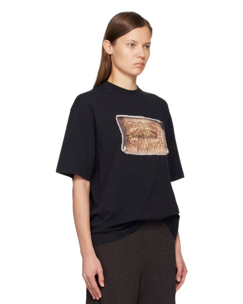 Acne Studios Floragatan 13 Logo T-Shirt Faded Black
