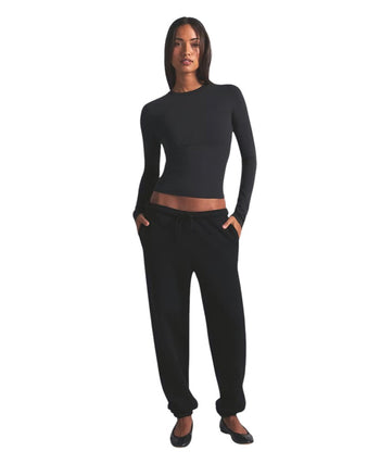 Skims Cotton Fleece Jogger Pant Black