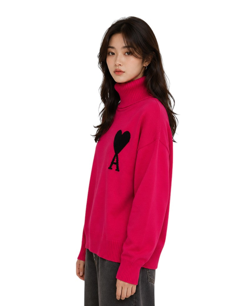 AMI Paris Ami de Coeur jumper Fuchsia