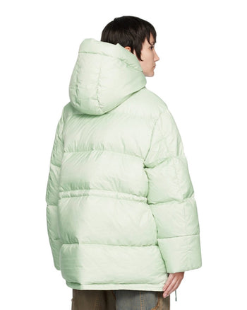 Acne Studios Hooded puffer coat Spearmint green