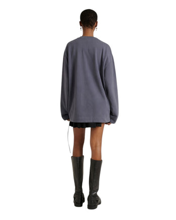 Acne Studios Exford Tourist Logo Long Sleeve Faded Grey