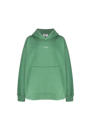 Acne Studios Franklin Reverse Logo Hoody Green