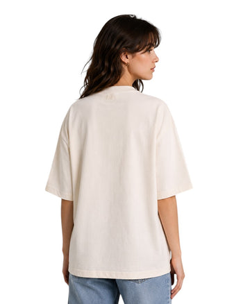 AMI Paris Exclusive Ami De Coeur T-Shirt Beige Black Heart