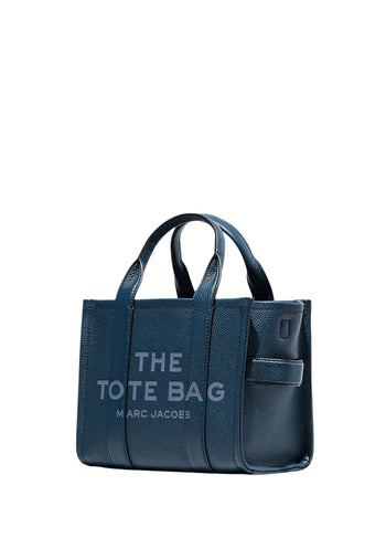 Marc Jacobs Leather Small Tote Bag Blue Sea