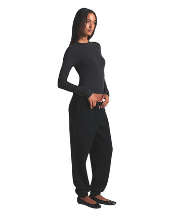 Skims Cotton Fleece Jogger Pant Black