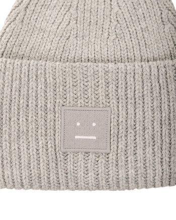 Acne Studios Rib knit beanie hat melange