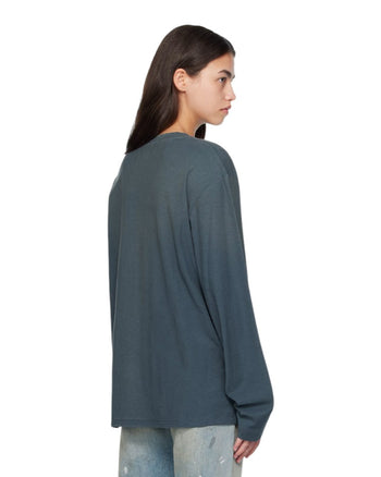Acne Studios Stamp Logo Long Sleeve Deep Blue