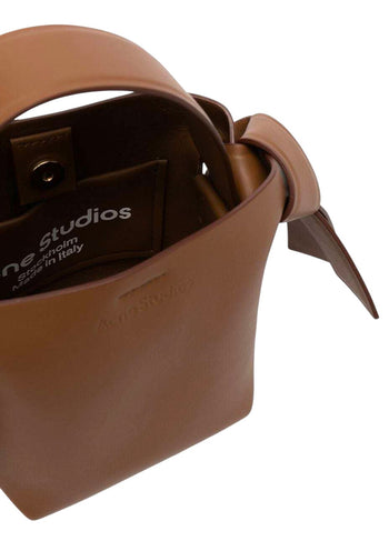 Acne Studios Musubi Micro leather shoulder bag Brown
