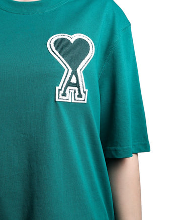 AMI Paris Exclusive Ami De Coeur T-Shirt Green