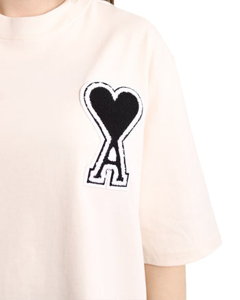 AMI Paris Exclusive Ami De Coeur T-Shirt Beige Black Heart