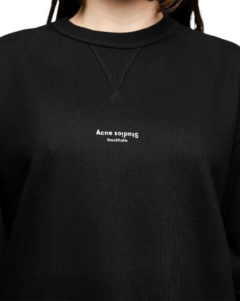 Acne Studios Reverse Fin Stamp Logo Sweatshirt Black