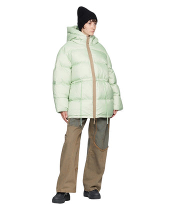 Acne Studios Hooded puffer coat Spearmint green