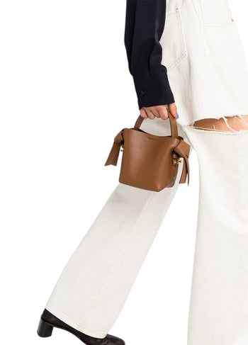 Acne Studios Musubi Micro leather shoulder bag Brown