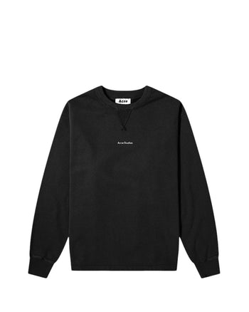 Acne Studios Reverse Fin Stamp Logo Sweatshirt Black