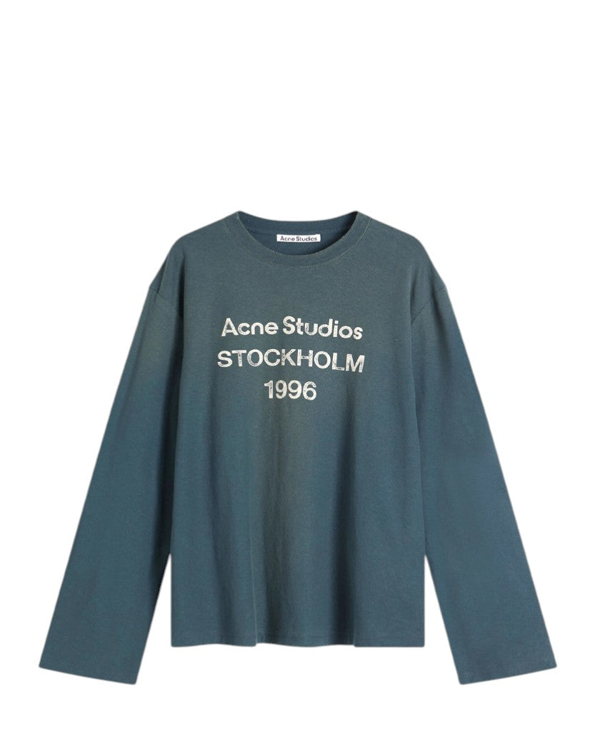 ACNE STUDIOS ブラウス LOOP WALL Acne Studios - Cropped pinstripe button-up - Sky blue/coffee brown