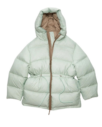 Acne Studios Hooded puffer coat Spearmint green