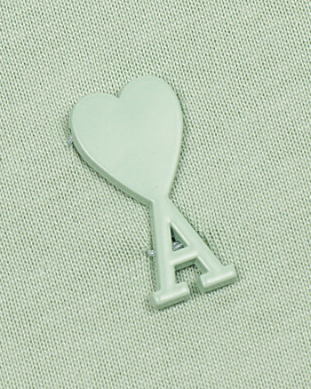 AMI Paris Ami De Coeur Tonal Small Heart T-Shirt Light Green