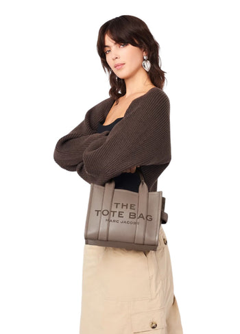 Marc Jacobs Leather Mini Tote Bag Grey
