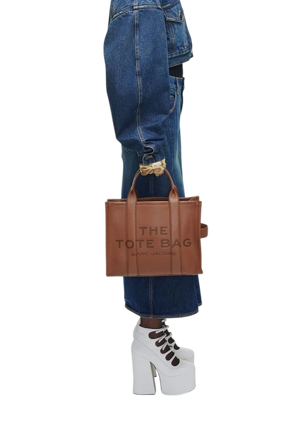 Сумка Marc Jacobs Leather Small Tote Bag Brown — SSTORIES