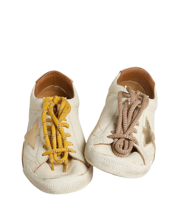 Golden Goose True-Star in White Nappa Leather with Gold Star
