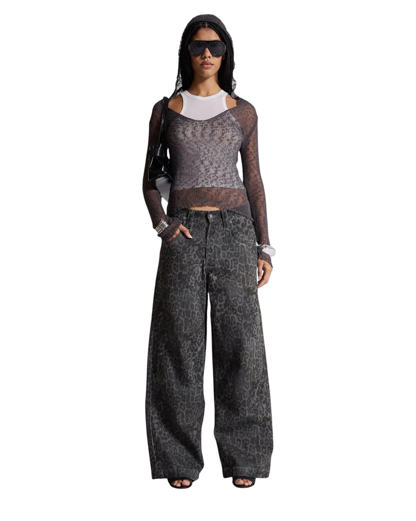 Джинси Jaded London Leopard Fade Colossus Jeans Charcoal | SSTORIES