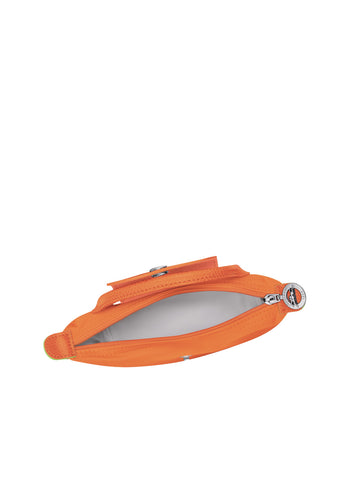 Longchamp Le Pliage Green Pouch With Handle Orange