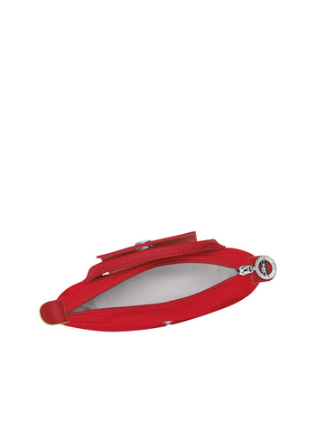 Longchamp Le Pliage Green Pouch With Handle Tomato