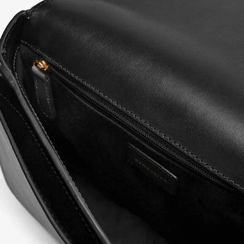 DeMellier Vancouver Leather Shoulder Bag Black