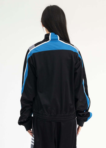 Martine Rose Shrunken Track Jacket Black/Blue