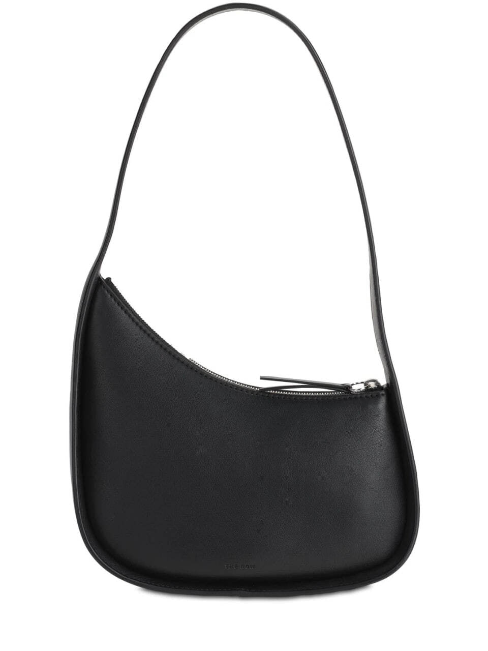 The Row Half Moon Leather Shoulder Bag Black