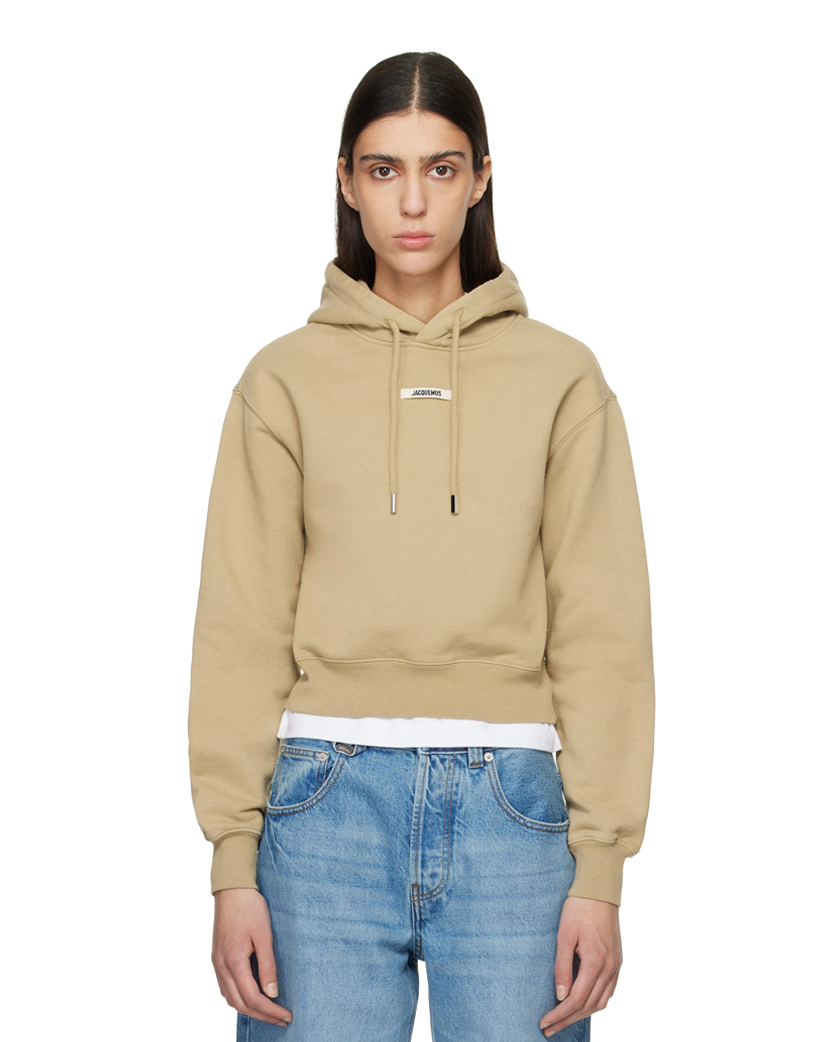 Jacquemus The Gros Grain Hoodie Beige